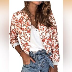 Floral jacket size medium, never worn,m with tags